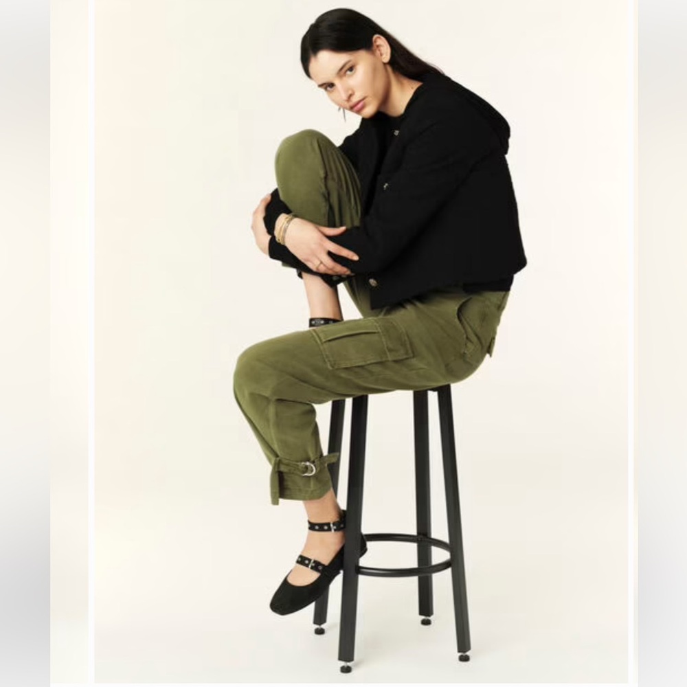 ba&sh Pantalon Maroon Pants Kaki - Picture 9 of 17